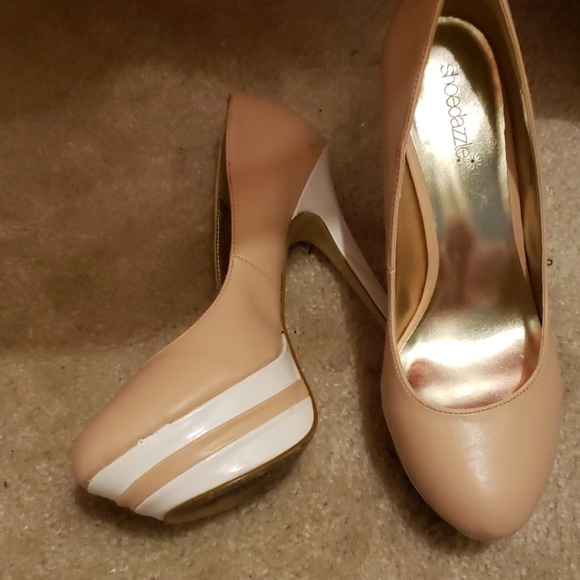 Nude & white platform heel - Picture 2 of 4